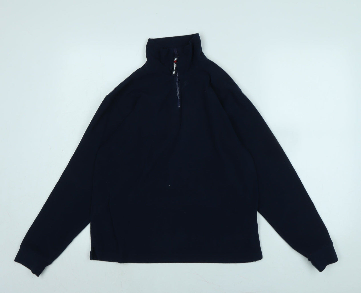 Tresspass Boys Blue Mock Neck Polyester Pullover Jumper Size 13-14 Years - Logo
