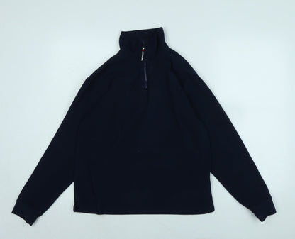 Tresspass Boys Blue Mock Neck Polyester Pullover Jumper Size 13-14 Years - Logo