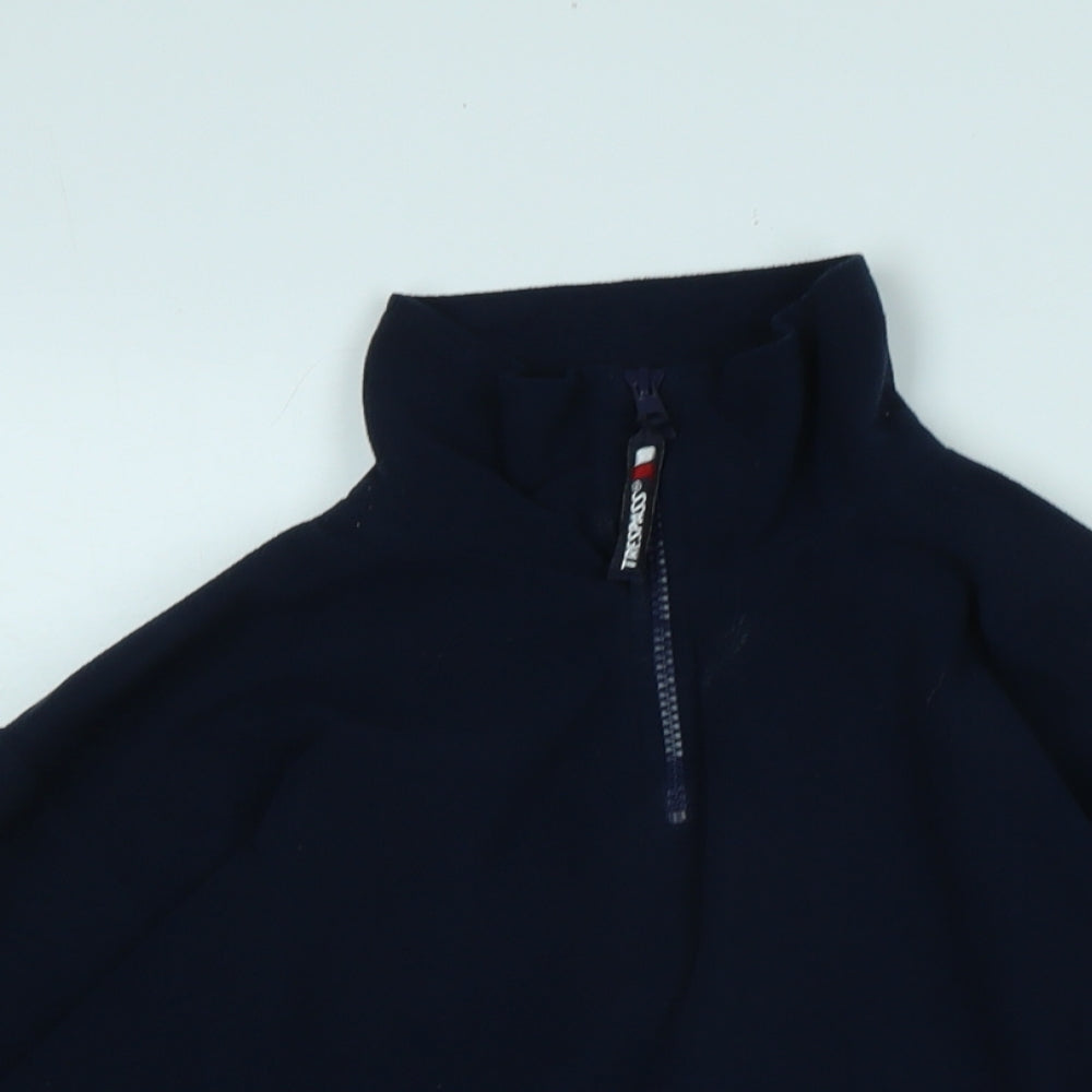 Tresspass Boys Blue Mock Neck Polyester Pullover Jumper Size 13-14 Years - Logo