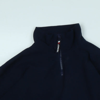 Tresspass Boys Blue Mock Neck Polyester Pullover Jumper Size 13-14 Years - Logo