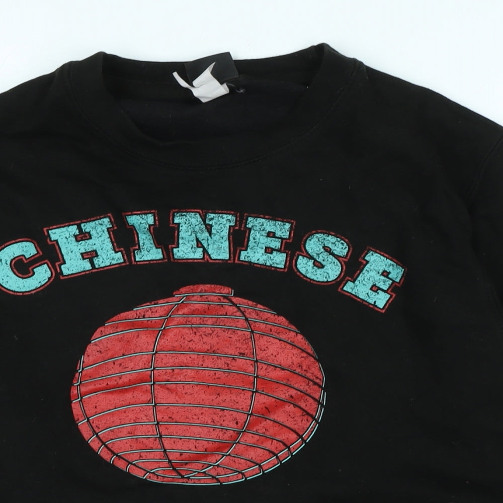 Chinese Laundry Womens Black Polyester Pullover Sweatshirt Size M