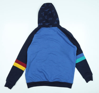 Marks and Spencer Boys Blue Polyester Pullover Hoodie Size 13-14 Years - Hogwarts- Harry Potter