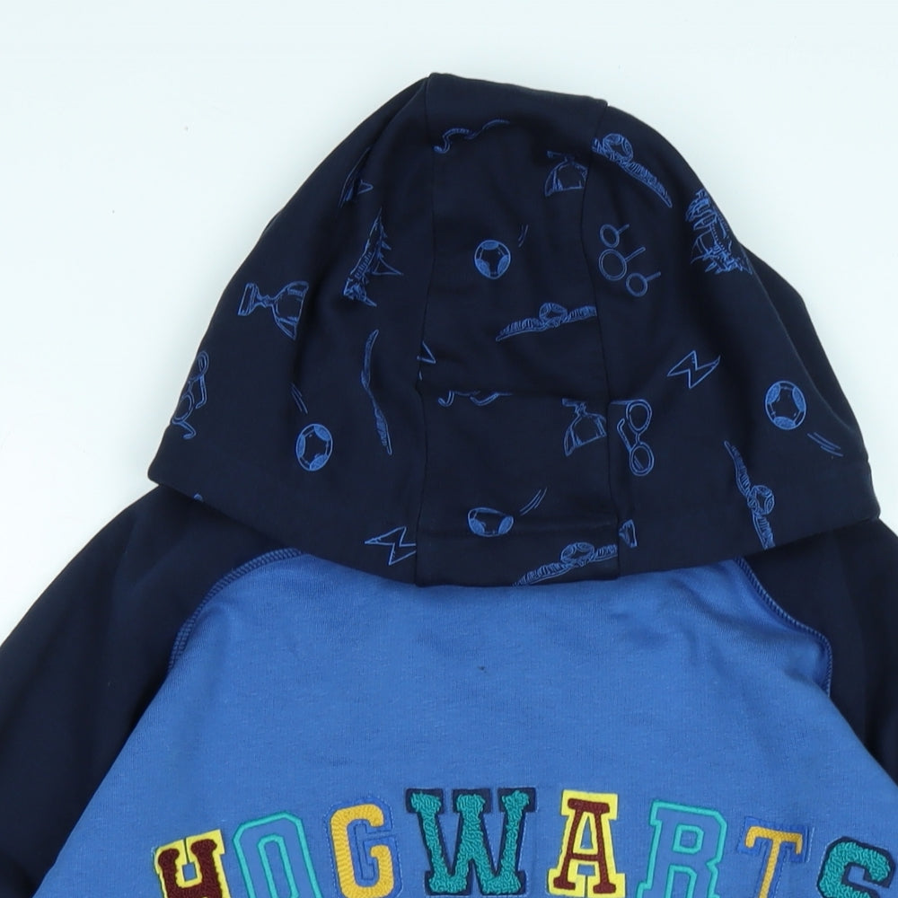 Marks and Spencer Boys Blue Polyester Pullover Hoodie Size 13-14 Years - Hogwarts- Harry Potter