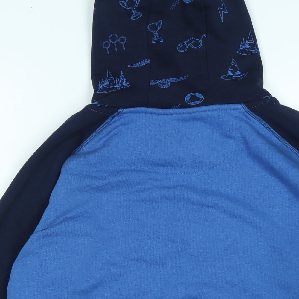 Marks and Spencer Boys Blue Polyester Pullover Hoodie Size 13-14 Years - Hogwarts- Harry Potter