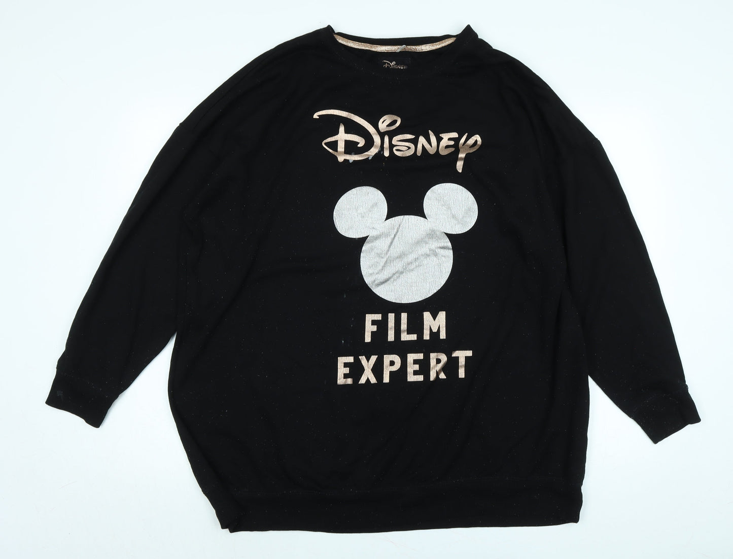 Womens UK Size L Disney Black Pullover Sweatshirt
