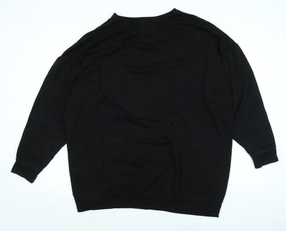 Womens UK Size L Disney Black Pullover Sweatshirt