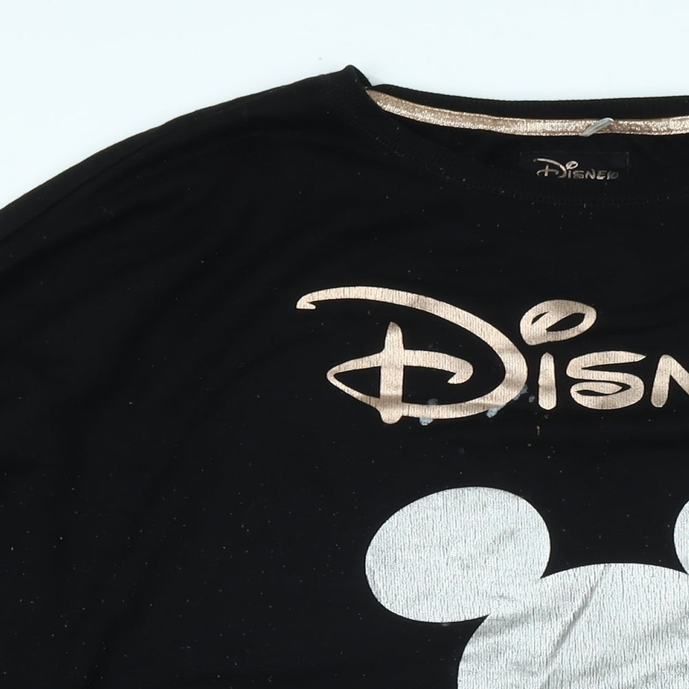 Womens UK Size L Disney Black Pullover Sweatshirt