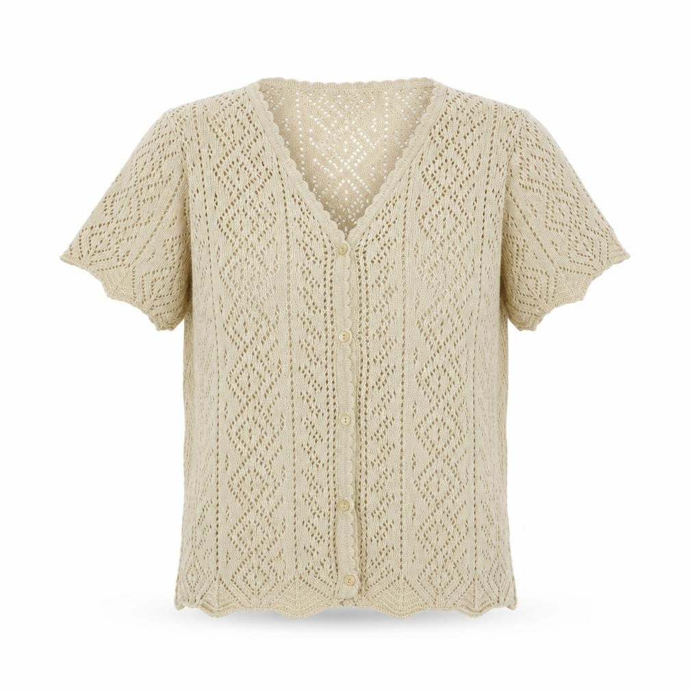 Womens UK Size 14 Daxon Beige Cardigan Jumper