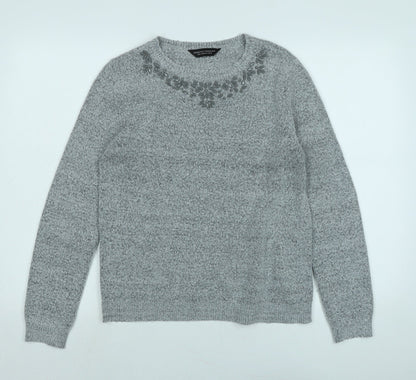 Womens UK Size 6 Dorothy Perkins Grey Pullover Jumper