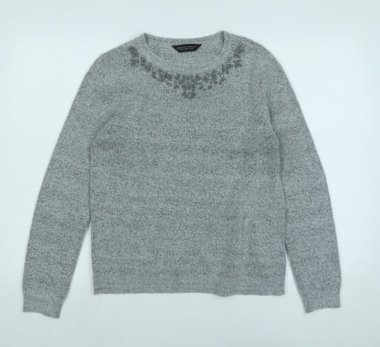 Womens UK Size 6 Dorothy Perkins Grey Pullover Jumper