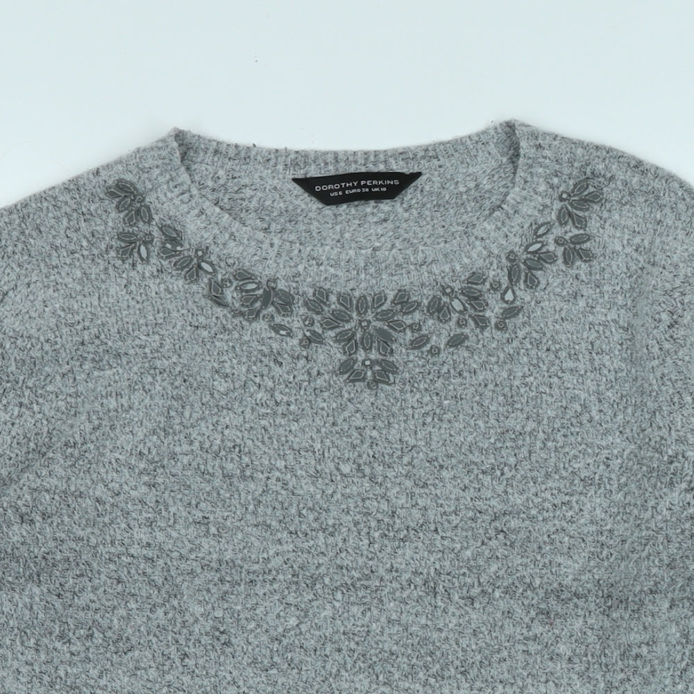 Womens UK Size 6 Dorothy Perkins Grey Pullover Jumper