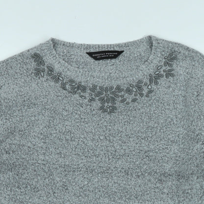 Womens UK Size 6 Dorothy Perkins Grey Pullover Jumper