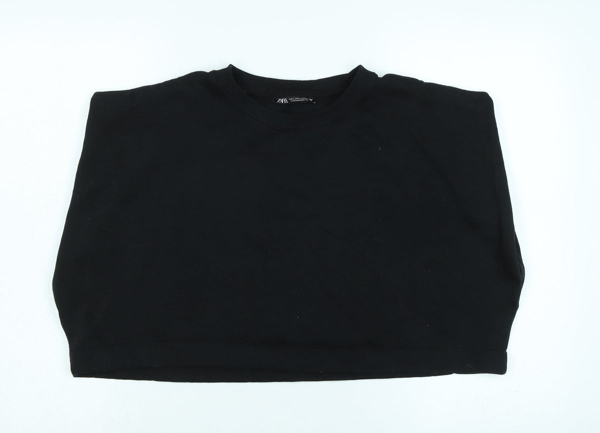 Zara Womens Blue Polyester Pullover Sweatshirt Size L