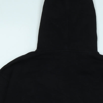 Zara Womens Black Polyester Pullover Hoodie Size S