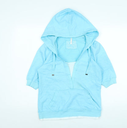 Womens UK Size 10 Marks and Spencer Blue Pullover Hoodie