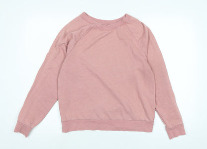 Divided Womens Pink Cotton Pullover Sweatshirt Size M