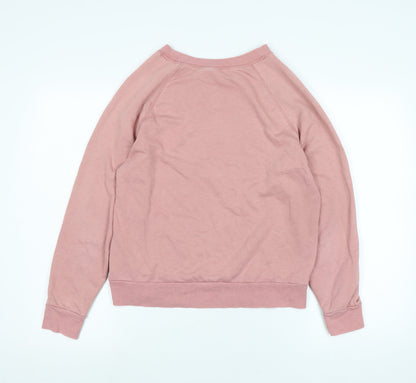 Divided Womens Pink Cotton Pullover Sweatshirt Size M
