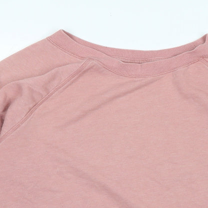 Divided Womens Pink Cotton Pullover Sweatshirt Size M