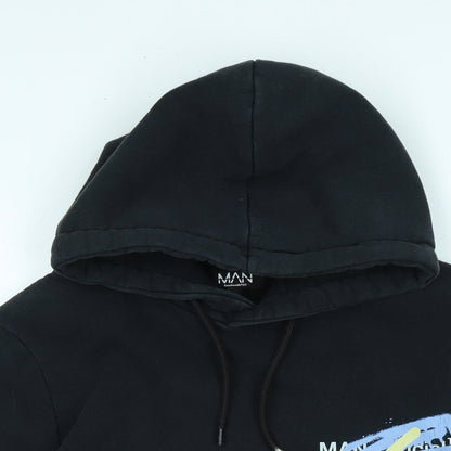 Mens UK Size XS boohoo man Black Pullover Hoodie