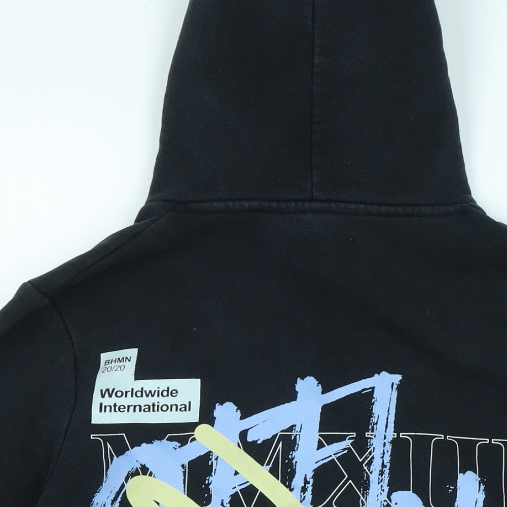Mens UK Size XS boohoo man Black Pullover Hoodie