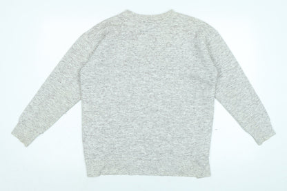 New Look Womens Grey Cotton Pullover Sweatshirt Size M