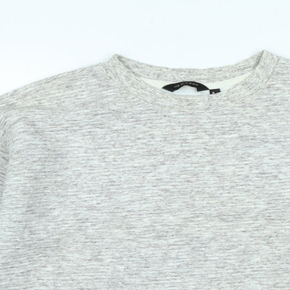 New Look Womens Grey Cotton Pullover Sweatshirt Size M
