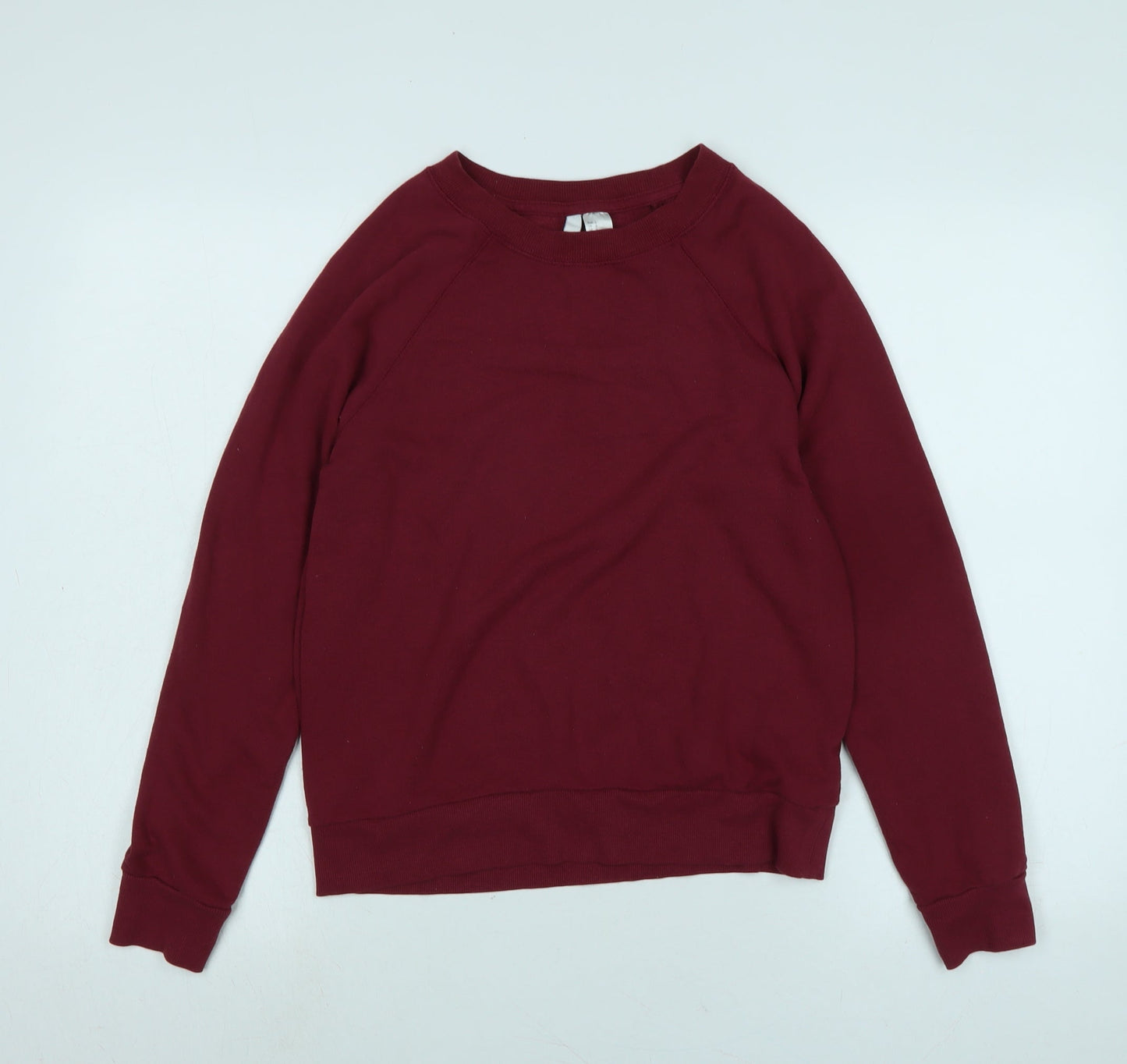 Divided Womens Red Cotton Pullover Sweatshirt Size S