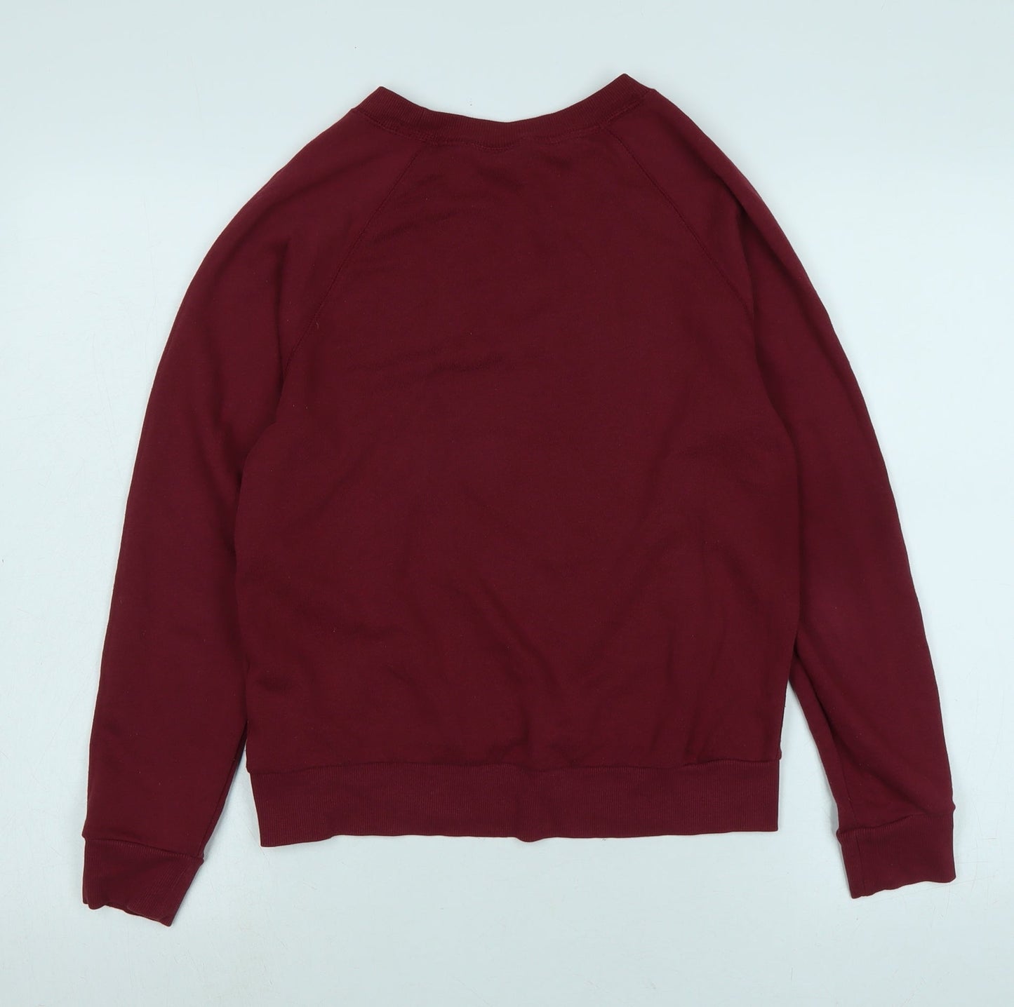 Divided Womens Red Cotton Pullover Sweatshirt Size S