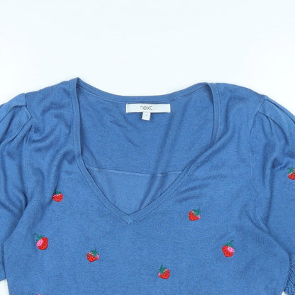 Womens UK Size S NEXT Blue Pullover Jumper
