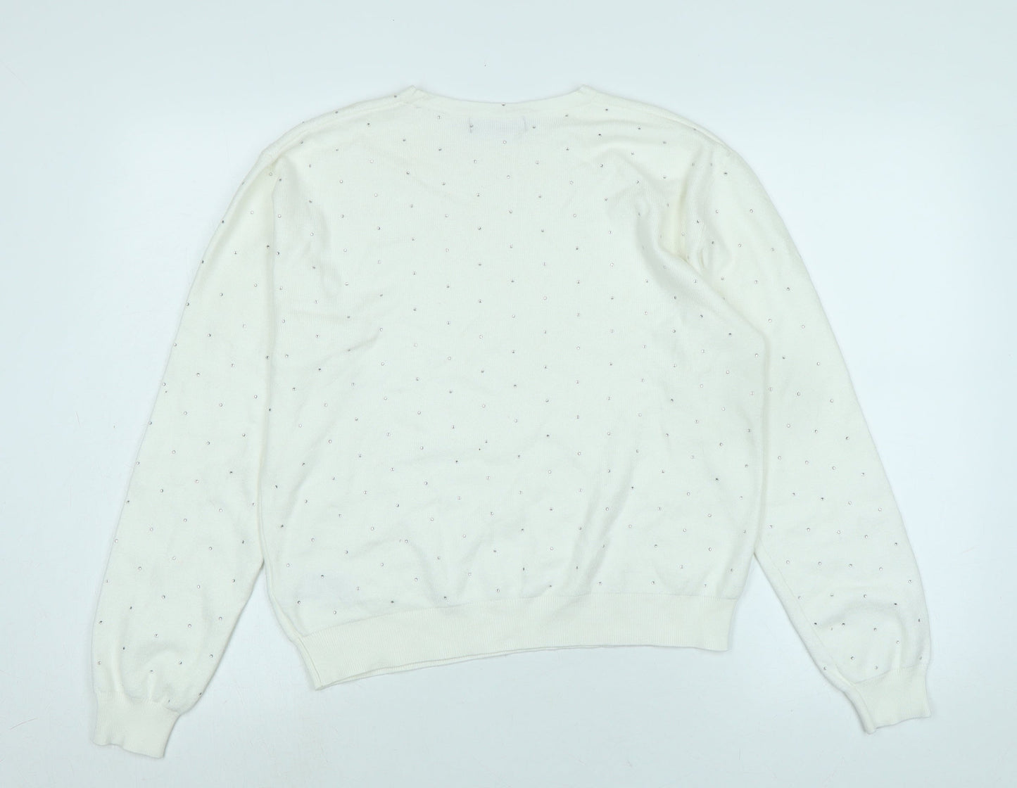 Womens UK Size M Marks and Spencer Ivory Pullover Jumper