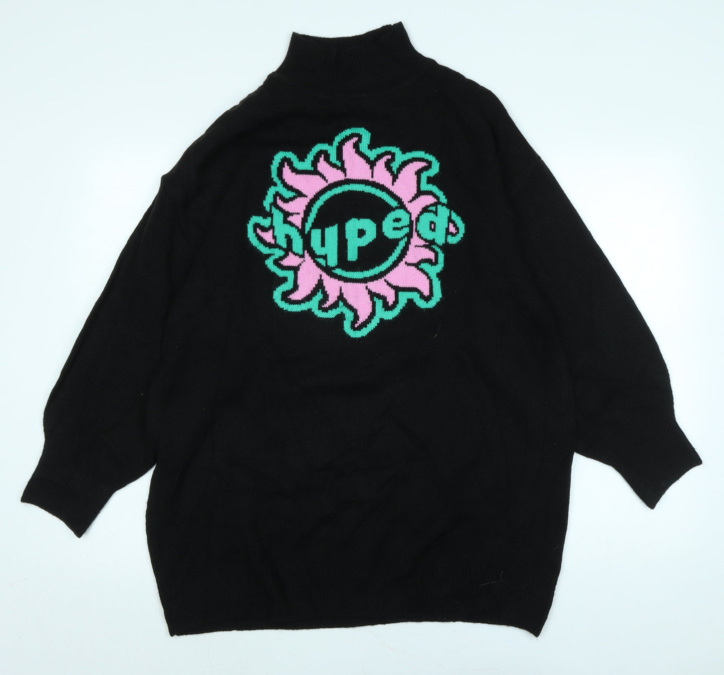Womens UK Size S Divided Black Pullover Jumper
