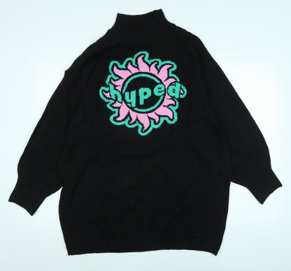 Womens UK Size S Divided Black Pullover Jumper
