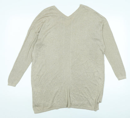 Womens UK Size 16 NEXT Gold Pullover Jumper