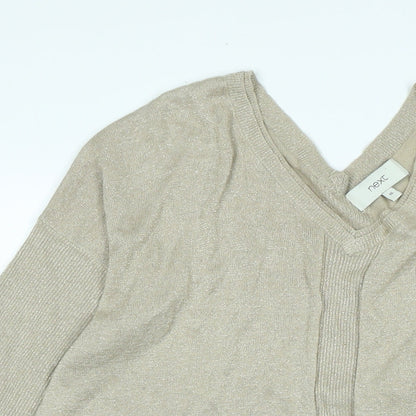 Womens UK Size 16 NEXT Gold Pullover Jumper
