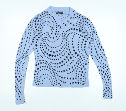 Womens UK Size S Marks and Spencer Blue Pullover Jumper