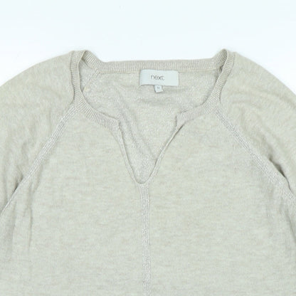 Womens UK Size 12 NEXT Gold Pullover Jumper