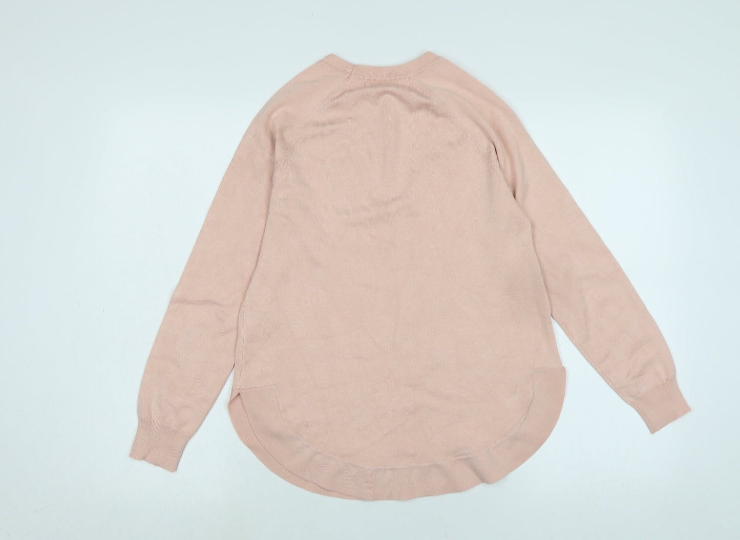 Gallery Womens Pink Crew Neck Polyester Pullover Jumper Size XS