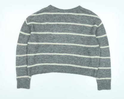 Womens UK Size S Divided Grey Pullover Jumper