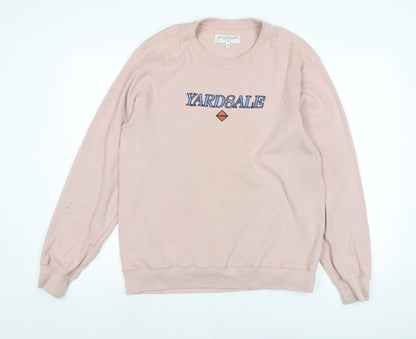 Yardsale Womens Pink Cotton Pullover Sweatshirt Size M