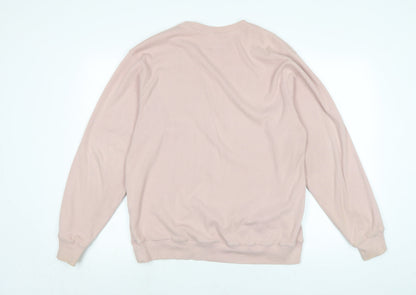 Yardsale Womens Pink Cotton Pullover Sweatshirt Size M
