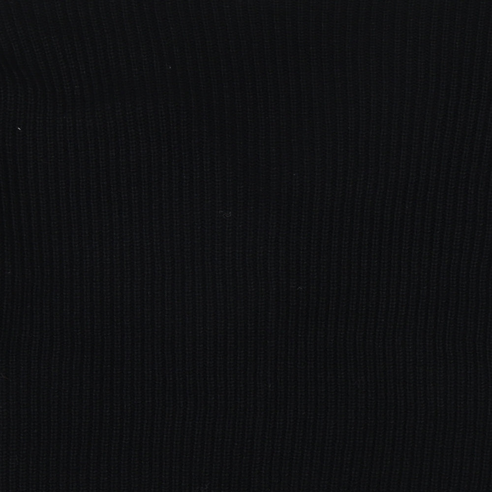 Body Flirt Womens Black V-Neck Acrylic Pullover Jumper Size M