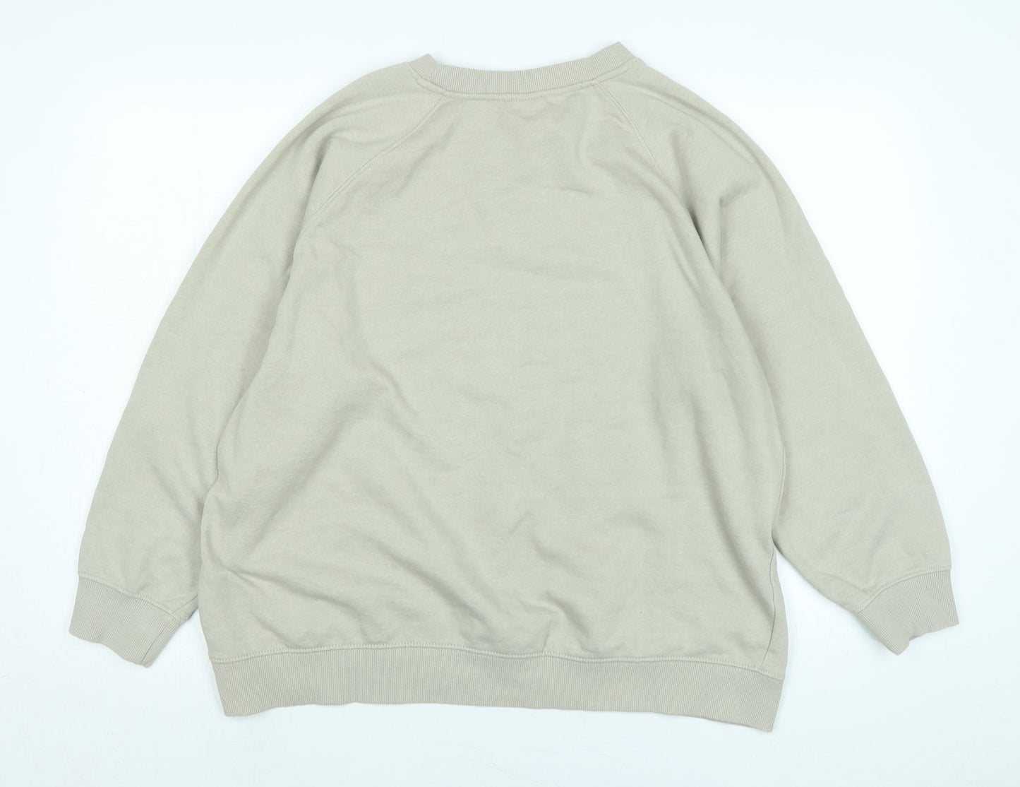 H&M Womens Beige Polyester Pullover Sweatshirt Size L