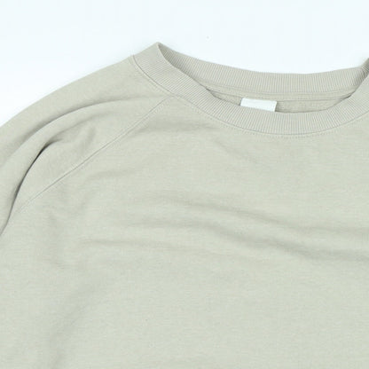 H&M Womens Beige Polyester Pullover Sweatshirt Size L