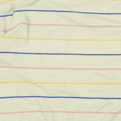 Just Elegance Womens Beige Boat Neck Striped Viscose Pullover Jumper Size L