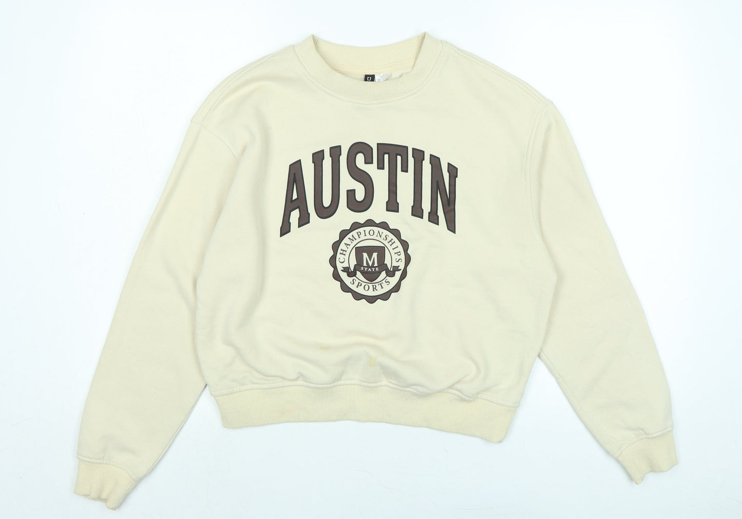 Divided Womens Beige Polyester Pullover Sweatshirt Size M - Austin Championships