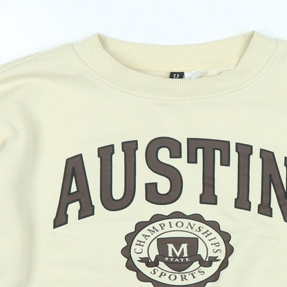 Divided Womens Beige Polyester Pullover Sweatshirt Size M - Austin Championships