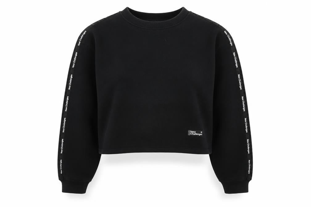 Womens UK Size L Pull&Bear Black Pullover Sweatshirt