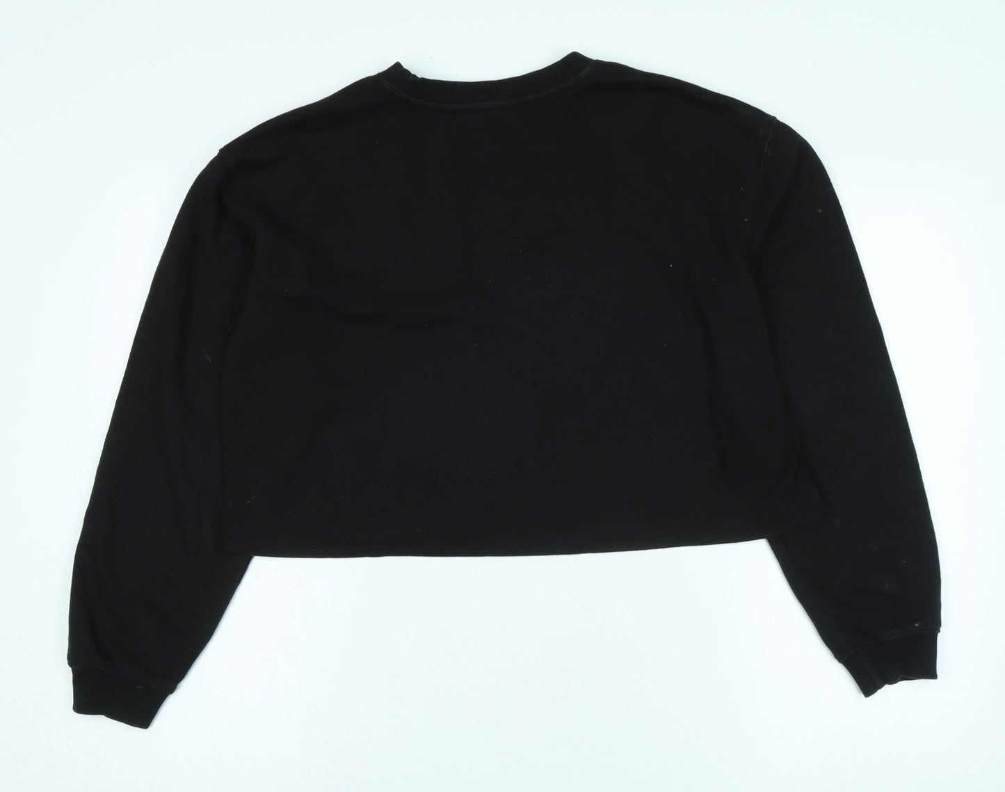 Womens UK Size L Pull&Bear Black Pullover Sweatshirt
