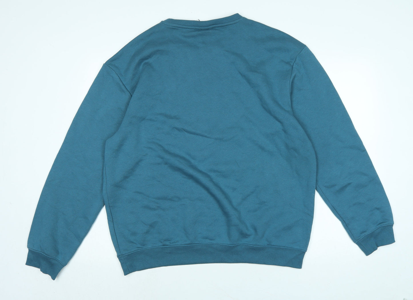 Mens UK Size L H&M Blue Pullover Sweatshirt