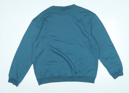 Mens UK Size L H&M Blue Pullover Sweatshirt